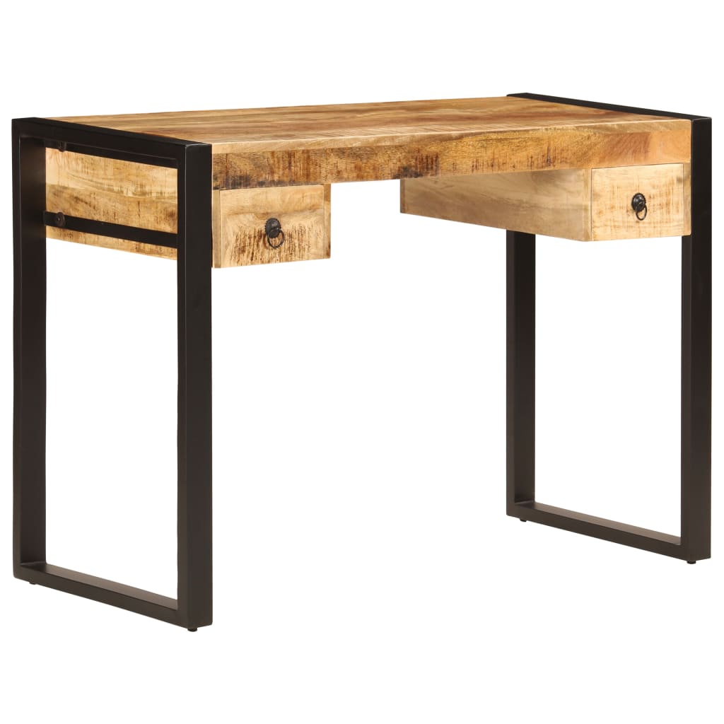 vidaXL Desk with 2 Drawers 43.3"x19.7"x30.3" Solid Mango Wood-1