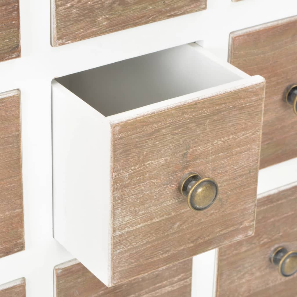 vidaXL Sideboard White 21.3"x11.8"x31.5" Solid Wood-5