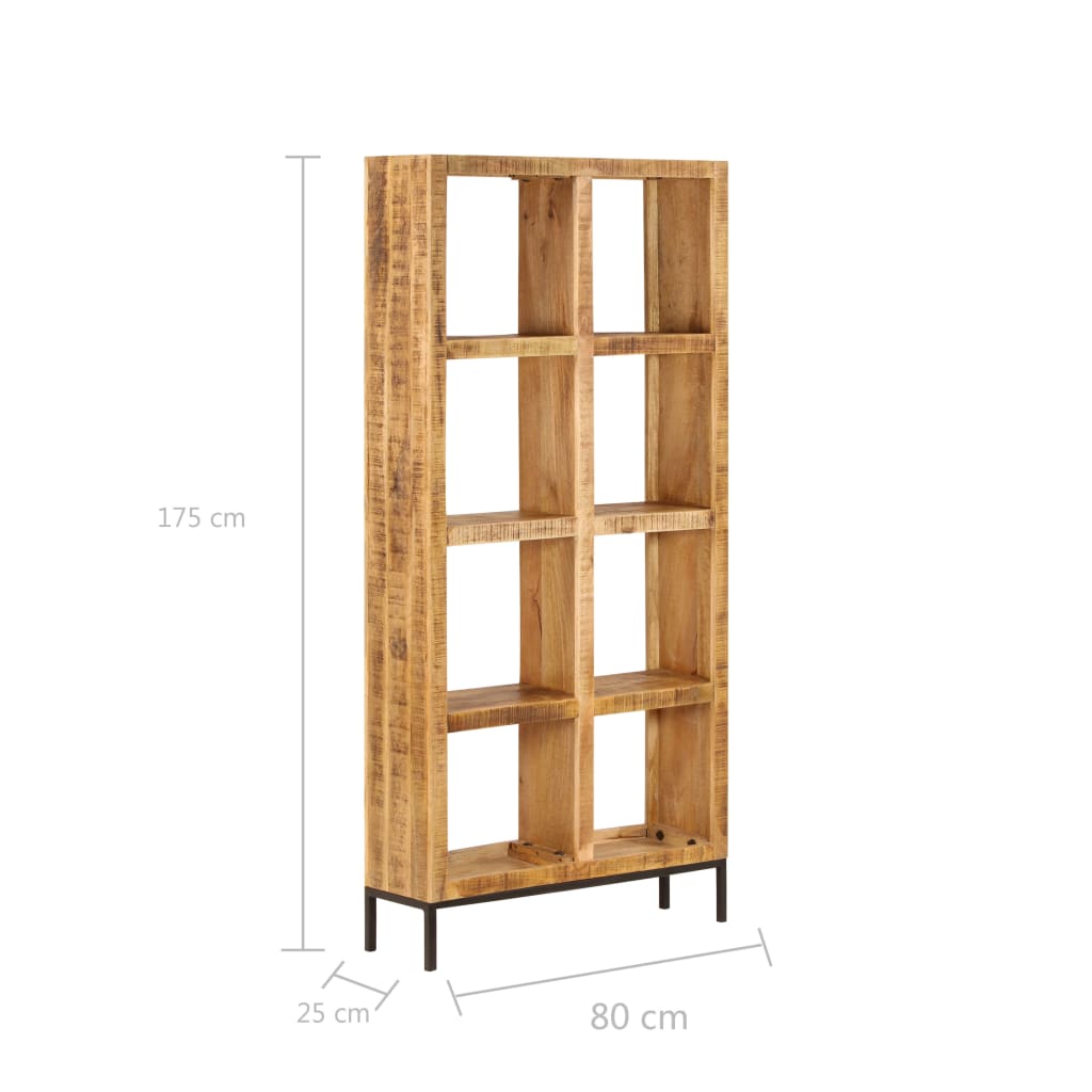 vidaXL Bookshelf 31.5"x9.8"x68.9" Solid Mango Wood-7