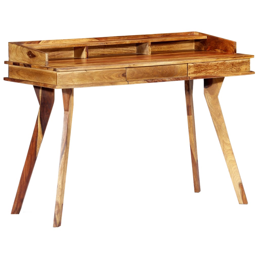 vidaXL Writing Desk 45.3"x19.7"x33.5" Solid Sheesham Wood-0