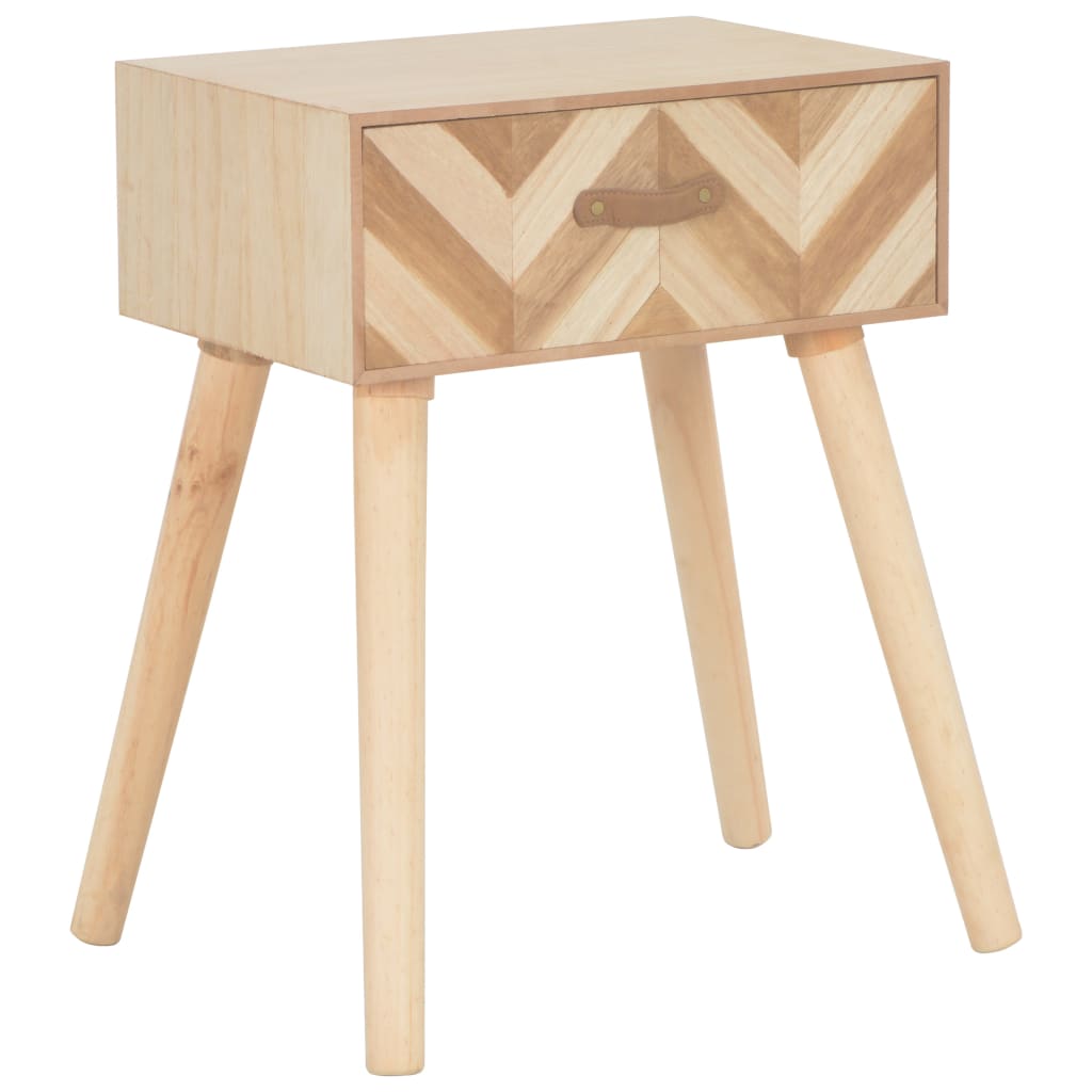 vidaXL Bedside Cabinet with Drawer 17.3"x11.8"x22.8" Solid Wood-7