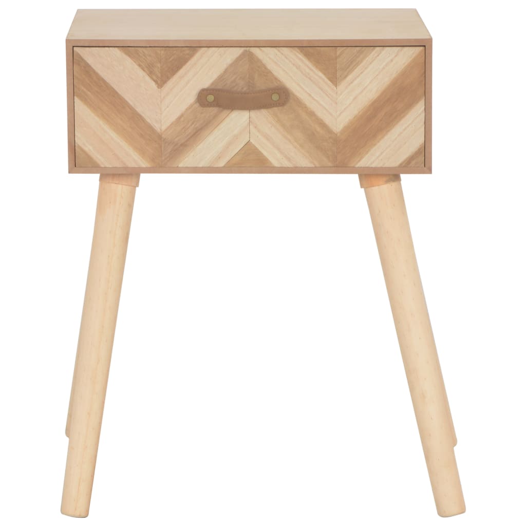 vidaXL Bedside Cabinet with Drawer 17.3"x11.8"x22.8" Solid Wood-1