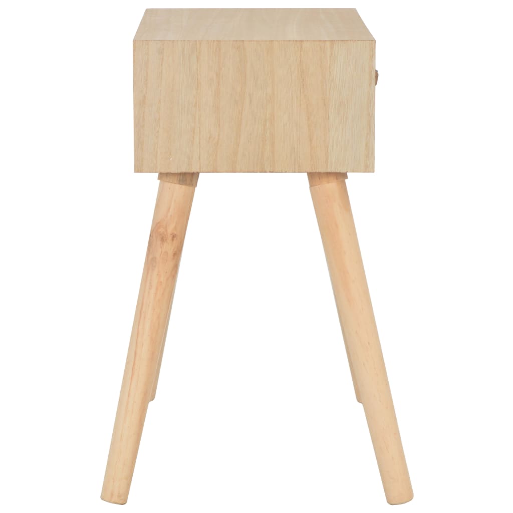 vidaXL Bedside Cabinet with Drawer 17.3"x11.8"x22.8" Solid Wood-2