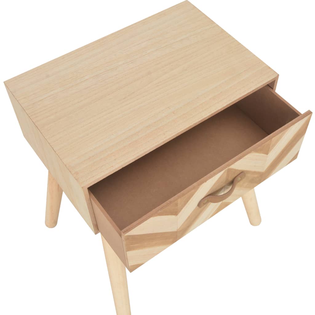 vidaXL Bedside Cabinet with Drawer 17.3"x11.8"x22.8" Solid Wood-3
