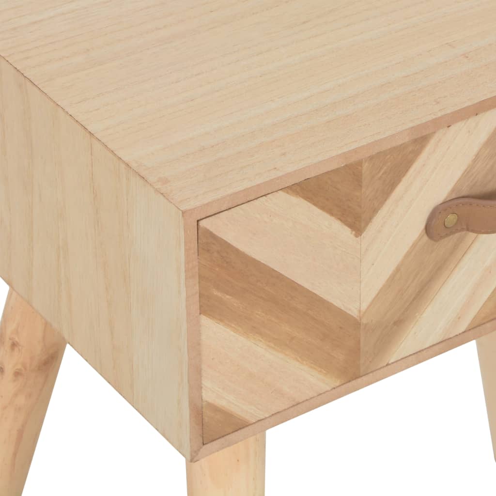 vidaXL Bedside Cabinet with Drawer 17.3"x11.8"x22.8" Solid Wood-4