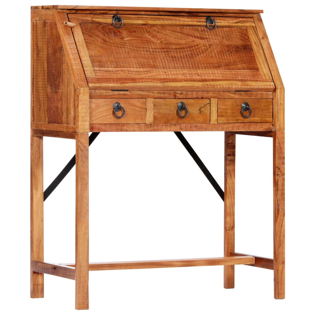 vidaXL Writing Desk 17.8"x15.7"x42.1" Solid Acacia Wood-1
