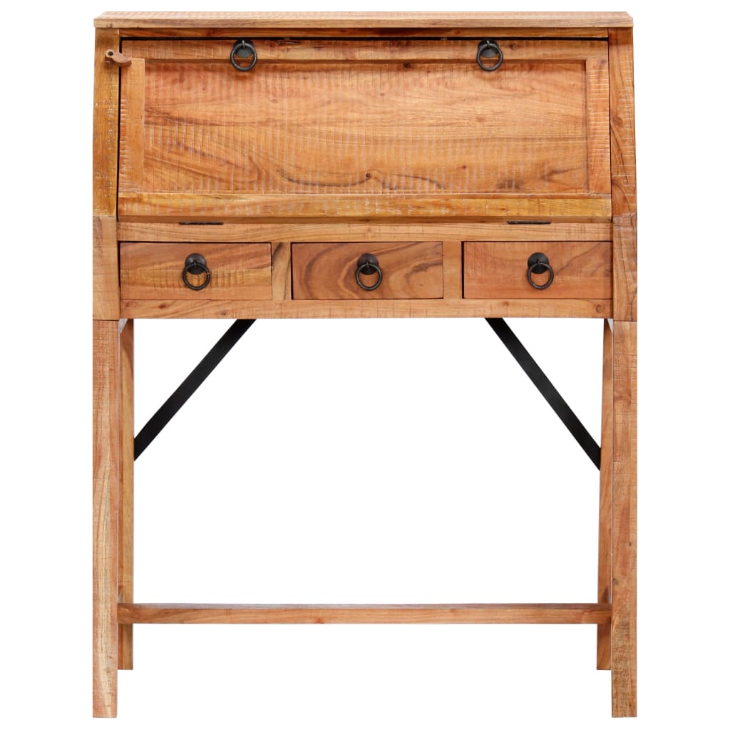 vidaXL Writing Desk 17.8"x15.7"x42.1" Solid Acacia Wood-5