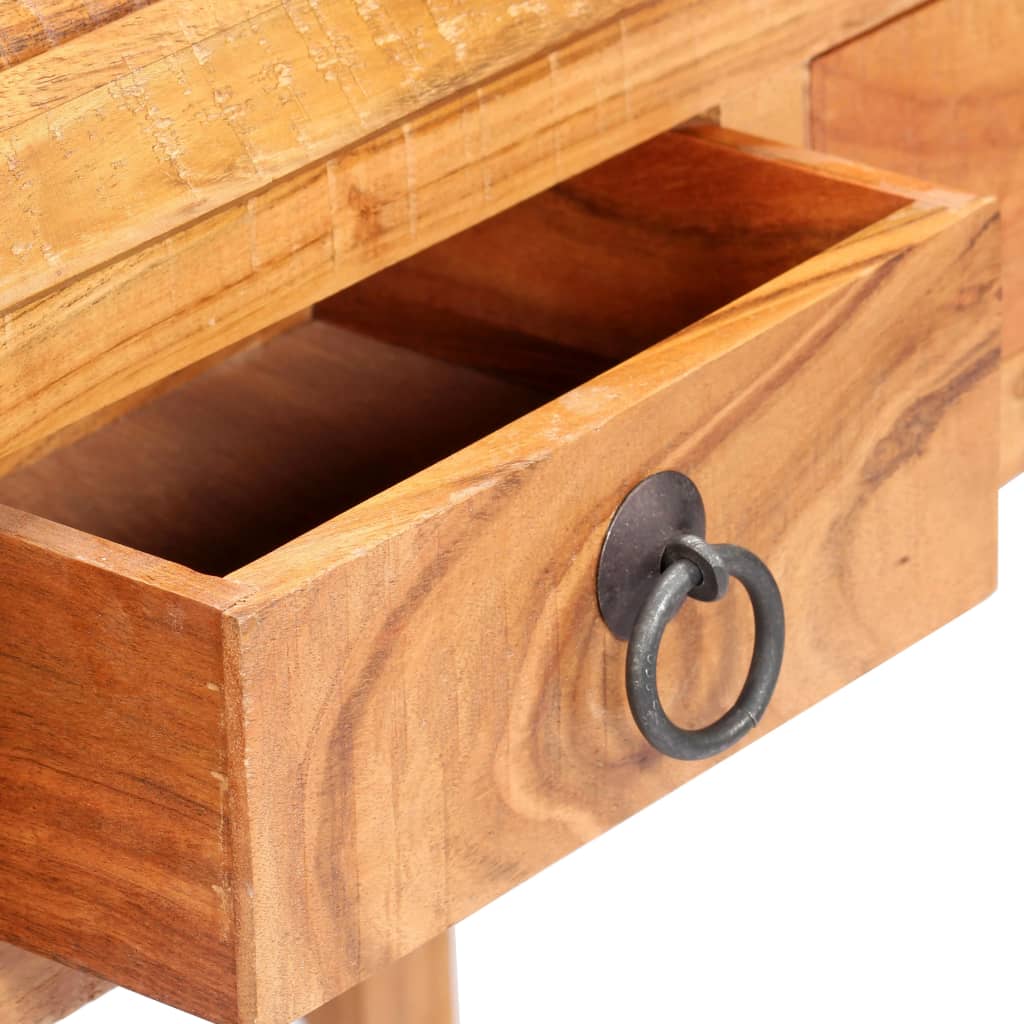 vidaXL Writing Desk 17.8"x15.7"x42.1" Solid Acacia Wood-8