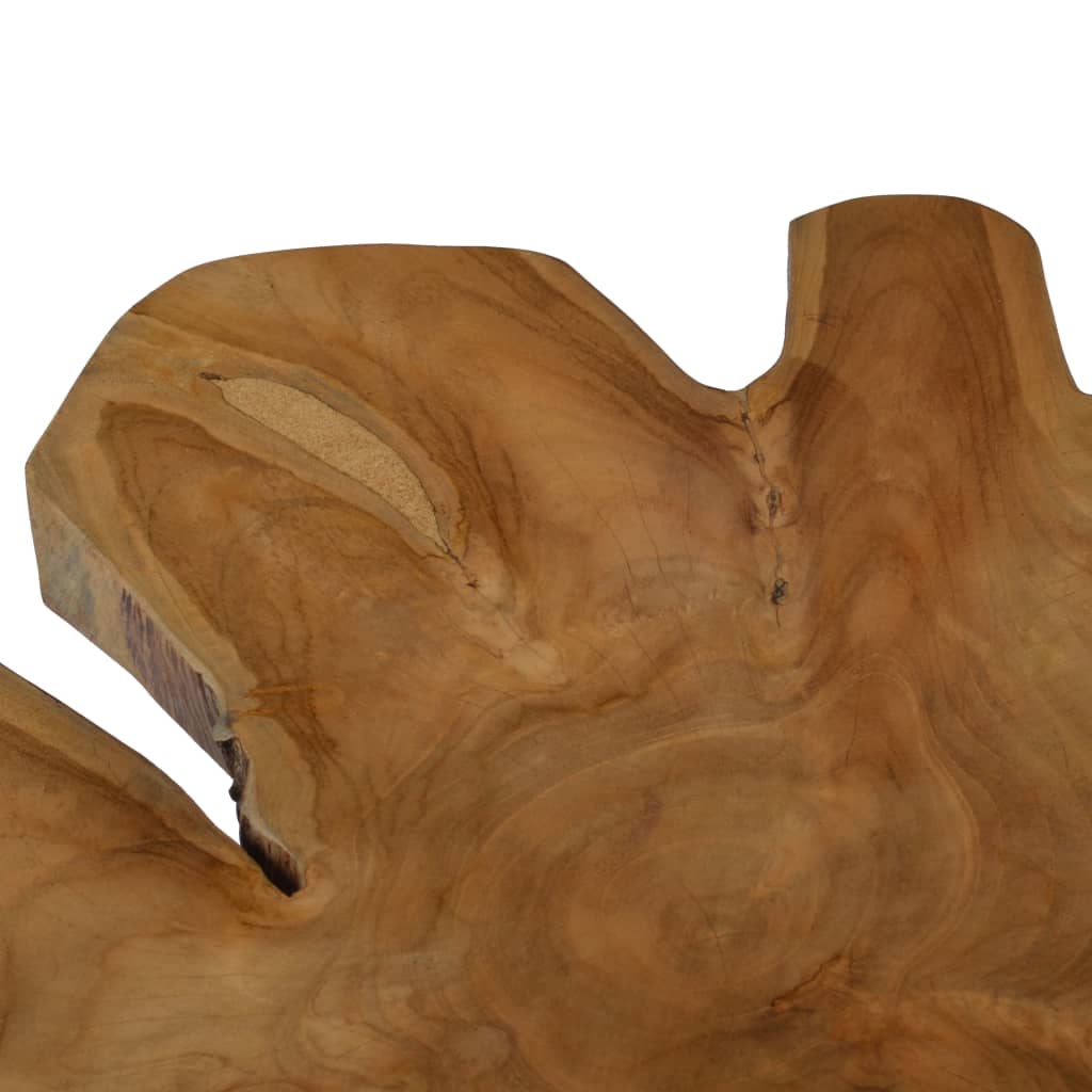 vidaXL Coffee Table (23.6"-27.5")x17.7" Teak Wood-4