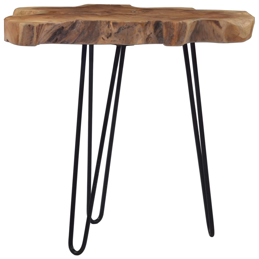 vidaXL Coffee Table (23.6"-27.5")x17.7" Teak Wood-7
