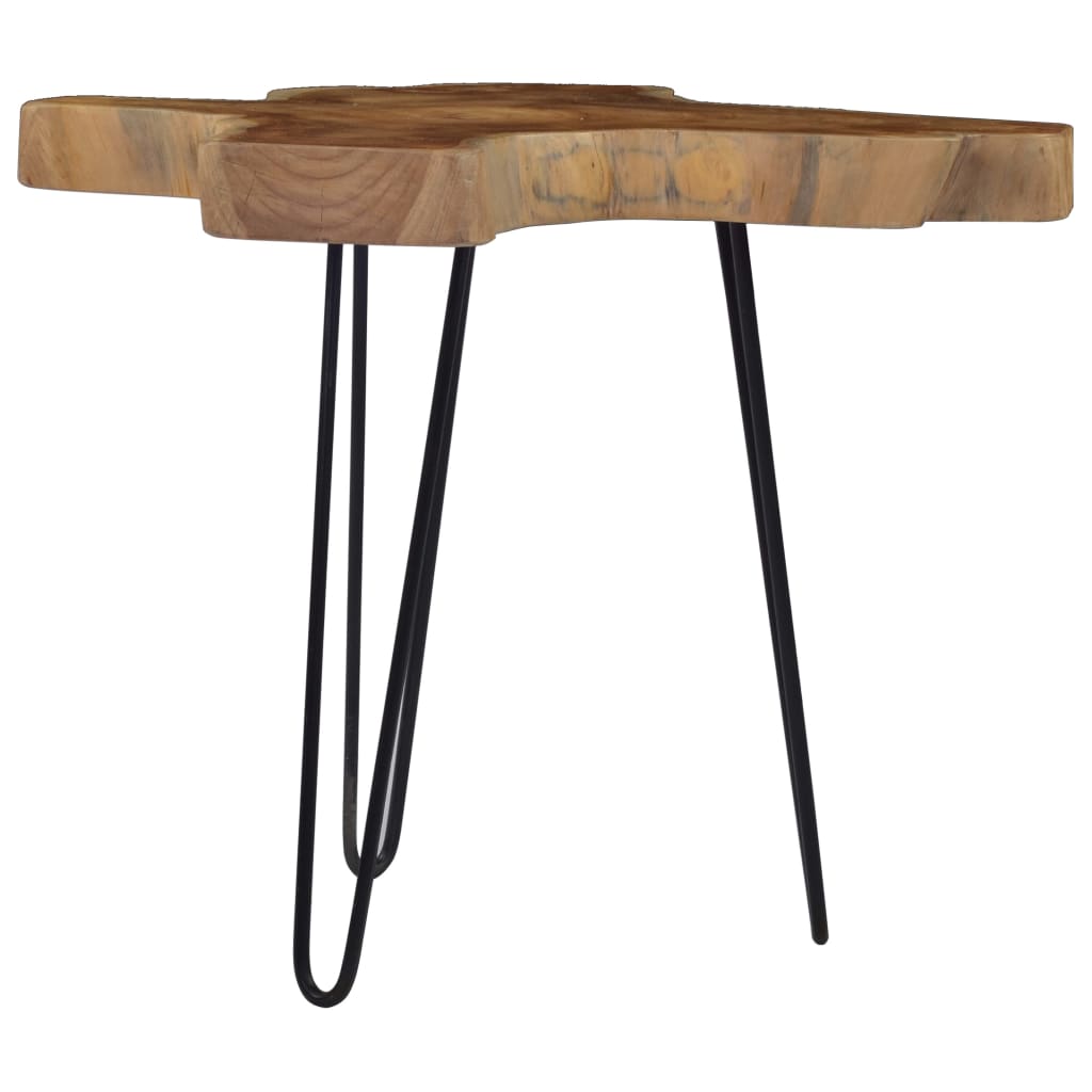 vidaXL Coffee Table (23.6"-27.5")x17.7" Teak Wood-9