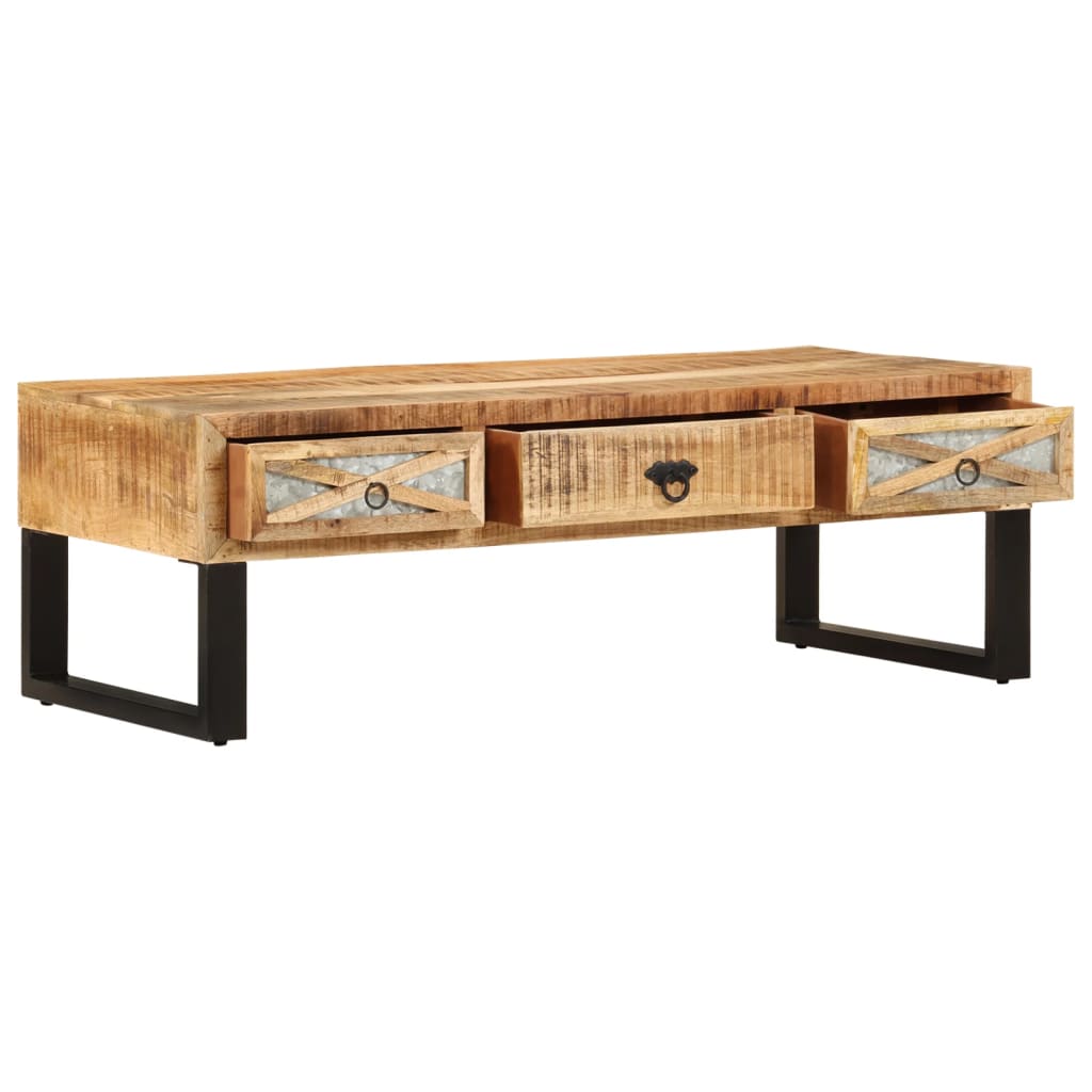 vidaXL Coffee Table 43.3"x19.7"x15" Solid Wood Mango-1
