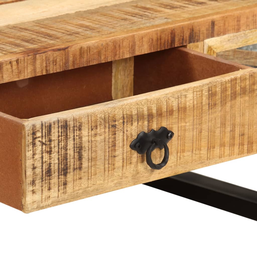 vidaXL Coffee Table 43.3"x19.7"x15" Solid Wood Mango-4