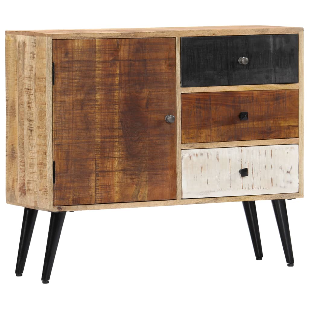 vidaXL Sideboard 3-Drawer Cupboard Sideboard Buffet Cabinet Solid Wood Mango-25
