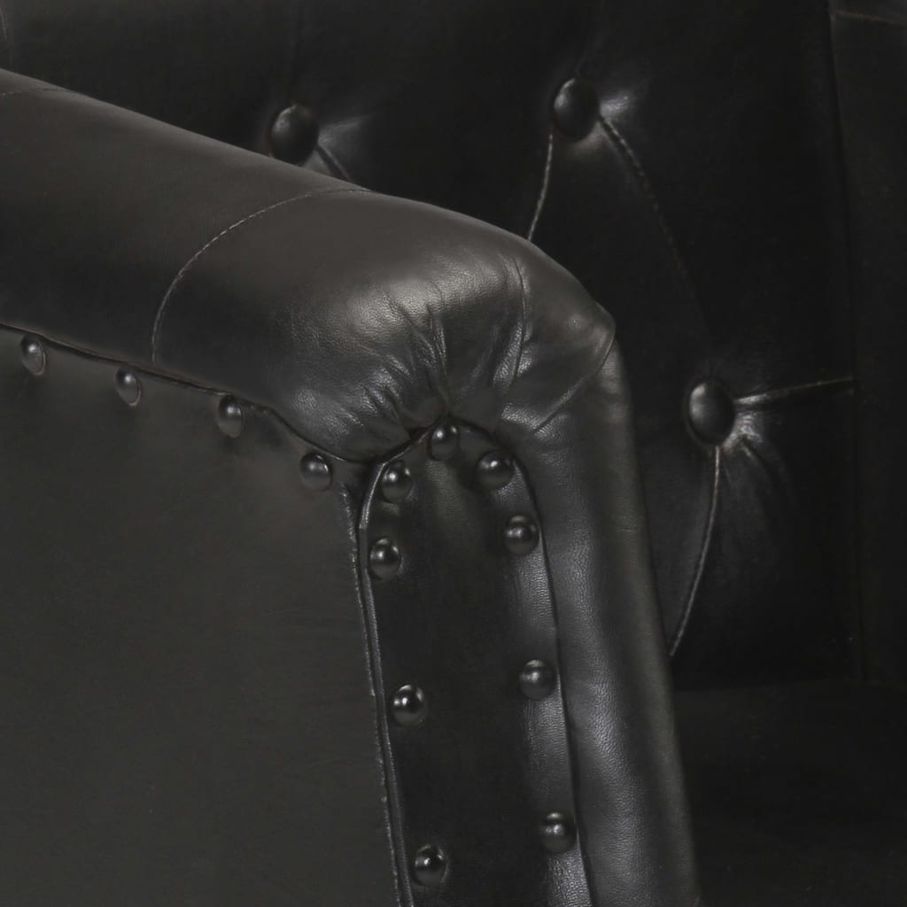 vidaXL Armchair Accent Single Sofa Chair for Living Room Office Real Leather-10