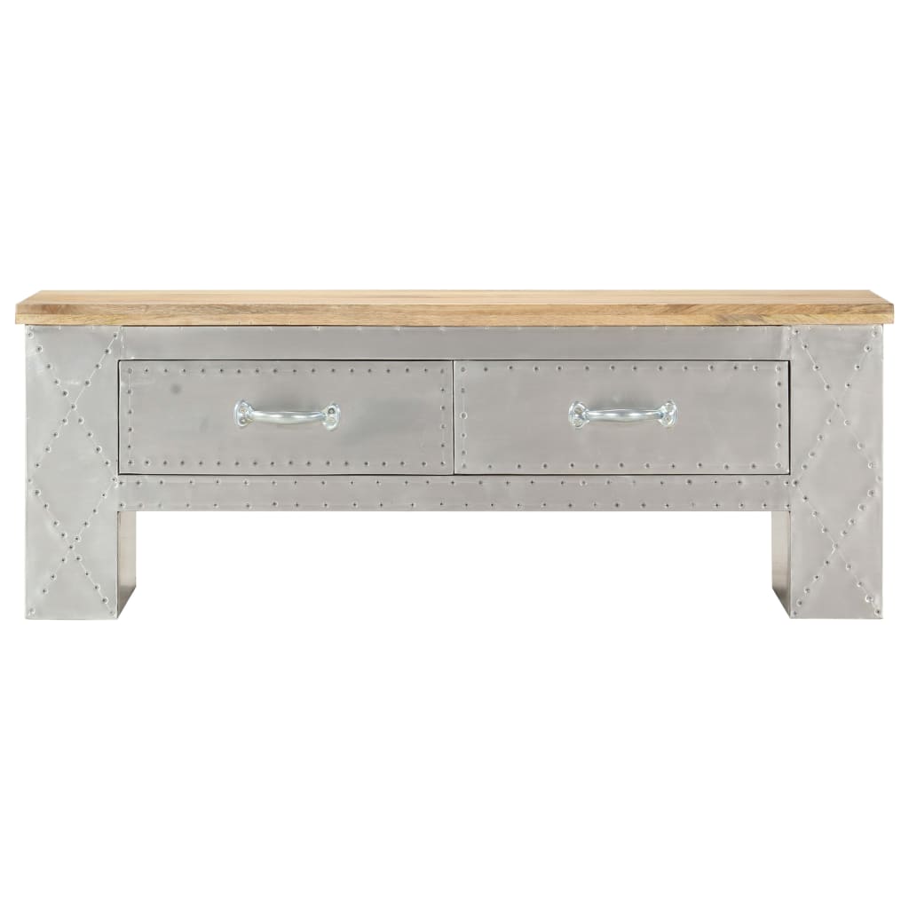 vidaXL Aviator Coffee Table 39.4"x19.7"x14.2" Solid Mango Wood-3