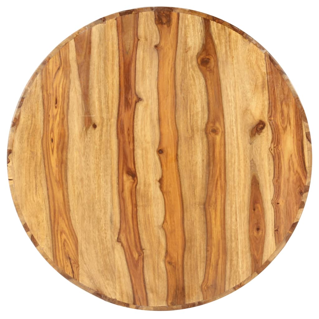 vidaXL Round Coffee Table 25.6"x11.8" Solid Sheesham Wood-4