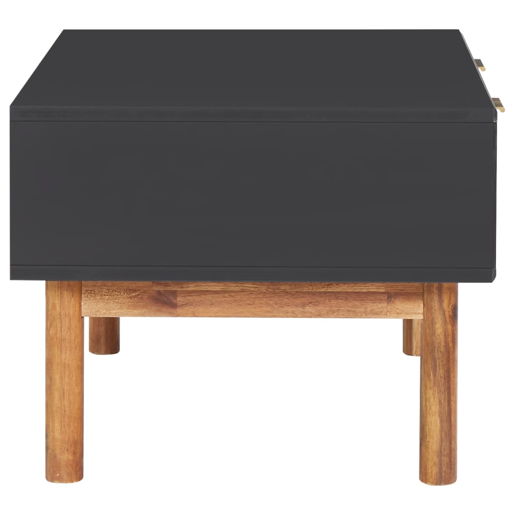 vidaXL Coffee Table 35.4"x19.7"x15.7" Solid Acacia Wood and MDF-3