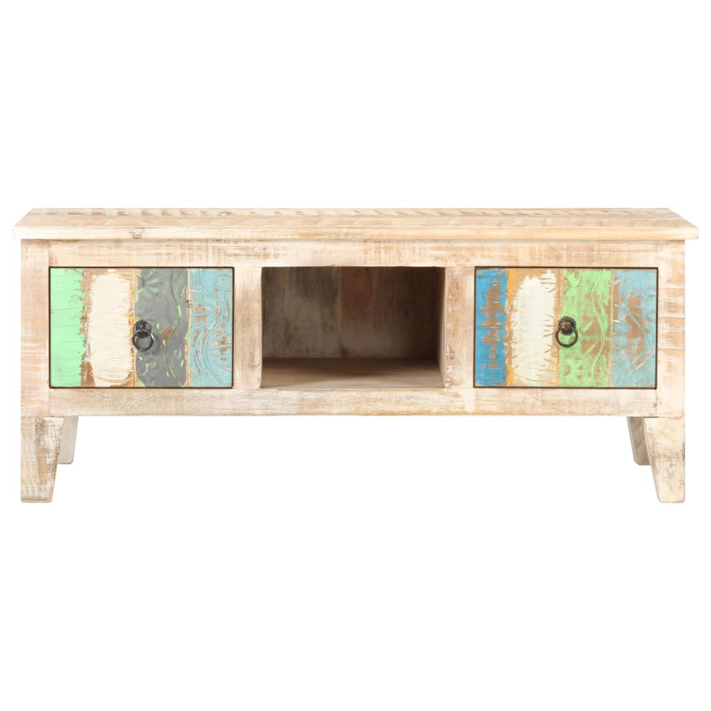 vidaXL Coffee Table 39.4"x21.7"x15.7" Rough Acacia Wood-1