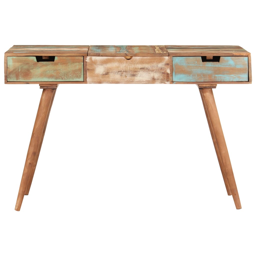 vidaXL Dressing Table with Mirror 44.1"x17.7"x29.9" Solid Reclaimed Wood-2
