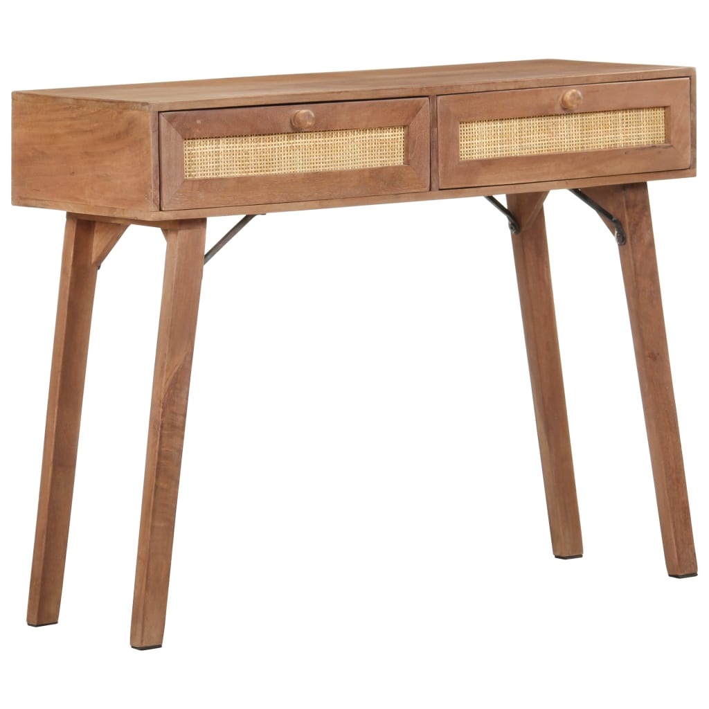 vidaXL Console Table 39.4"x13.8"x29.9" Solid Mango Wood-1
