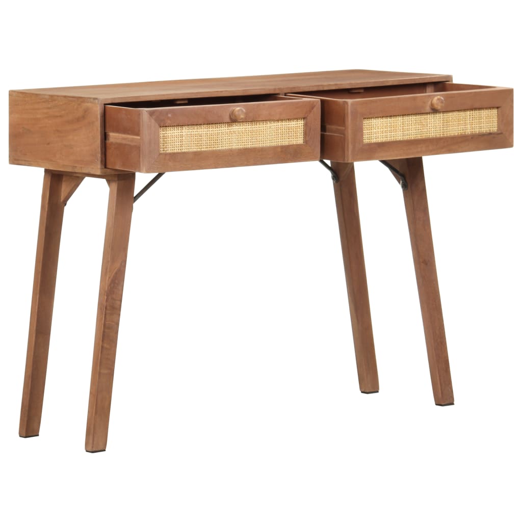 vidaXL Console Table 39.4"x13.8"x29.9" Solid Mango Wood-4