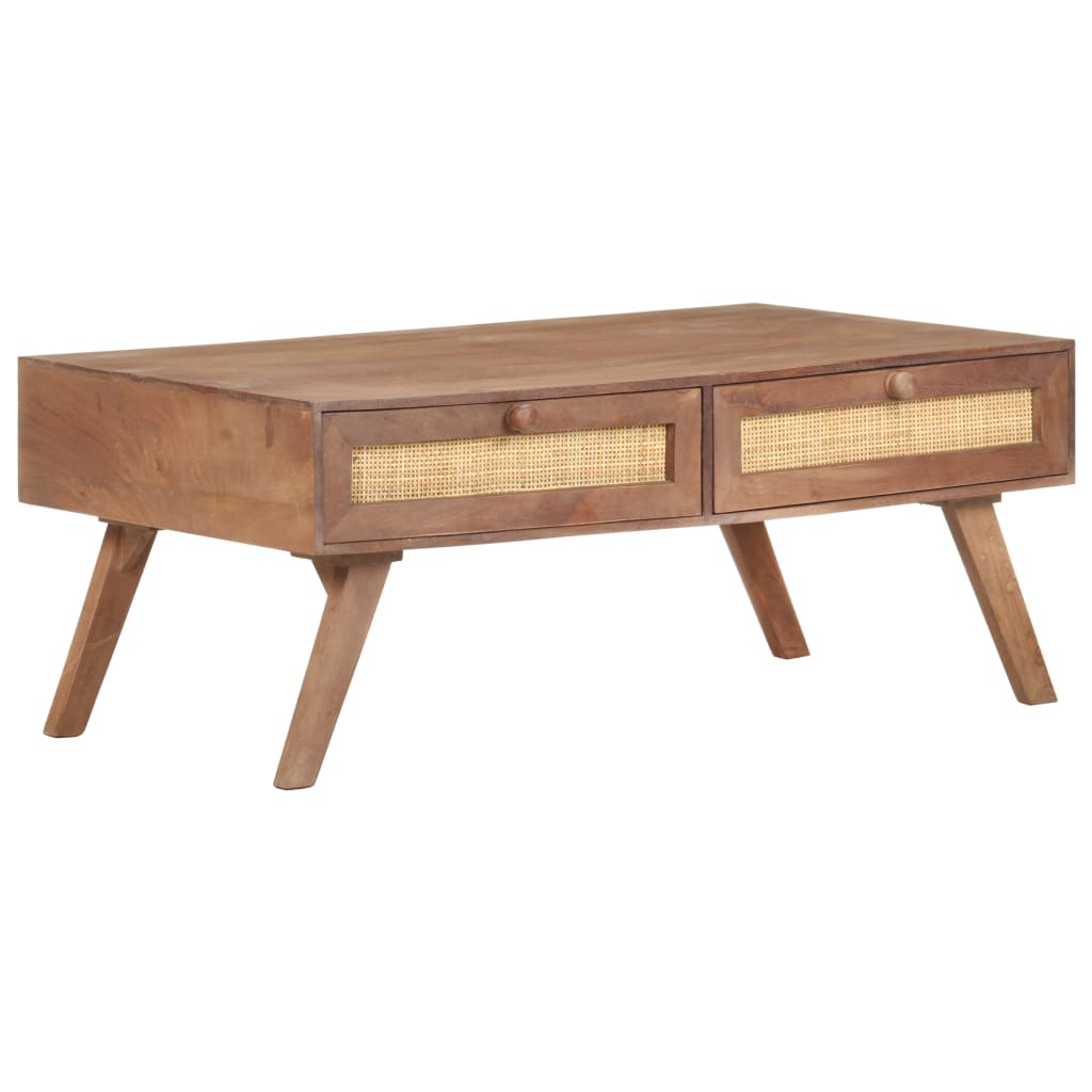 vidaXL Coffee Table 39.4"x23.6"x15.7" Solid Mango Wood-0