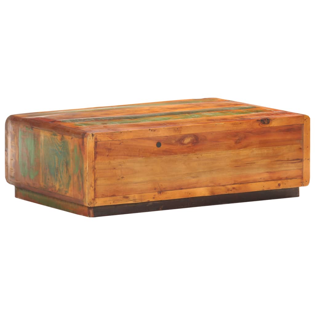 vidaXL Coffee Table 35.4"x23.6"x11.4" Solid Reclaimed Wood-2