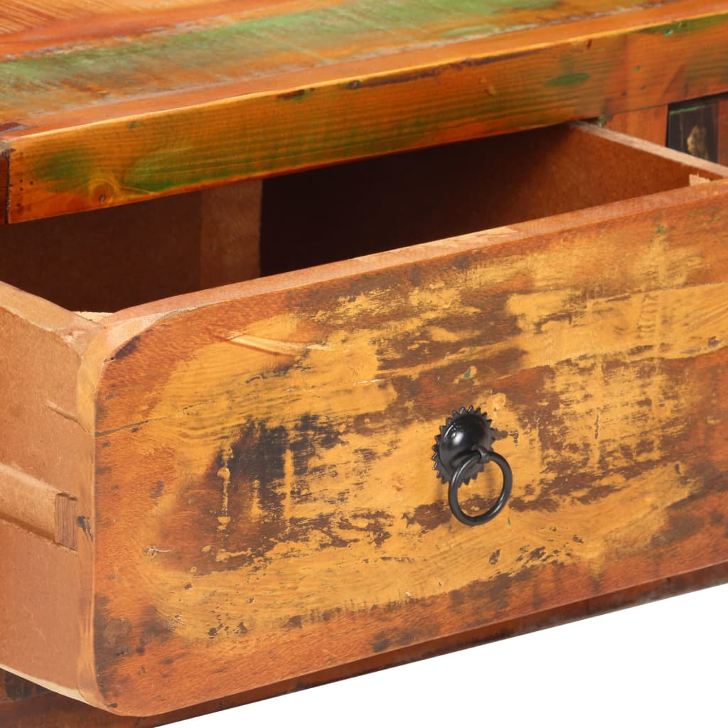 vidaXL Coffee Table 35.4"x23.6"x11.4" Solid Reclaimed Wood-3
