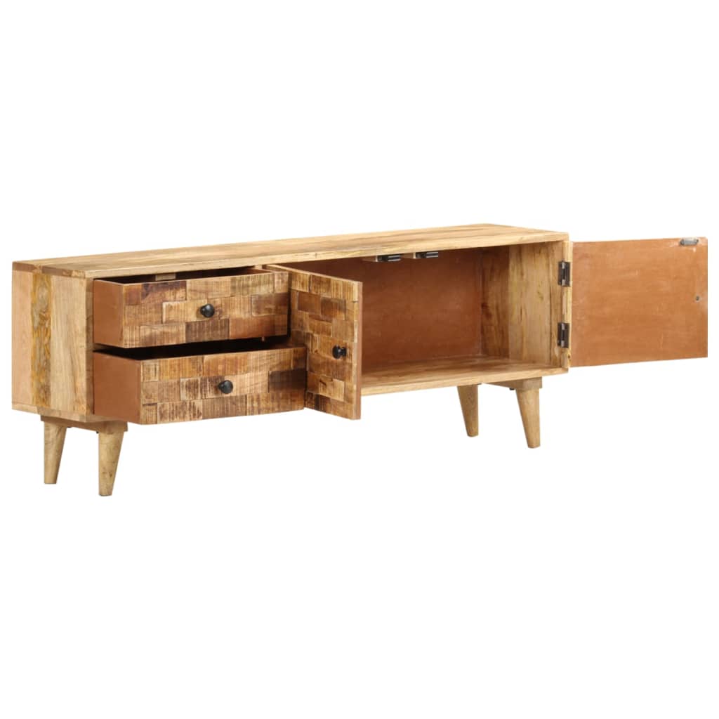 vidaXL TV Stand 47.2"x11.8"x17.7" Solid Wood Mango-3