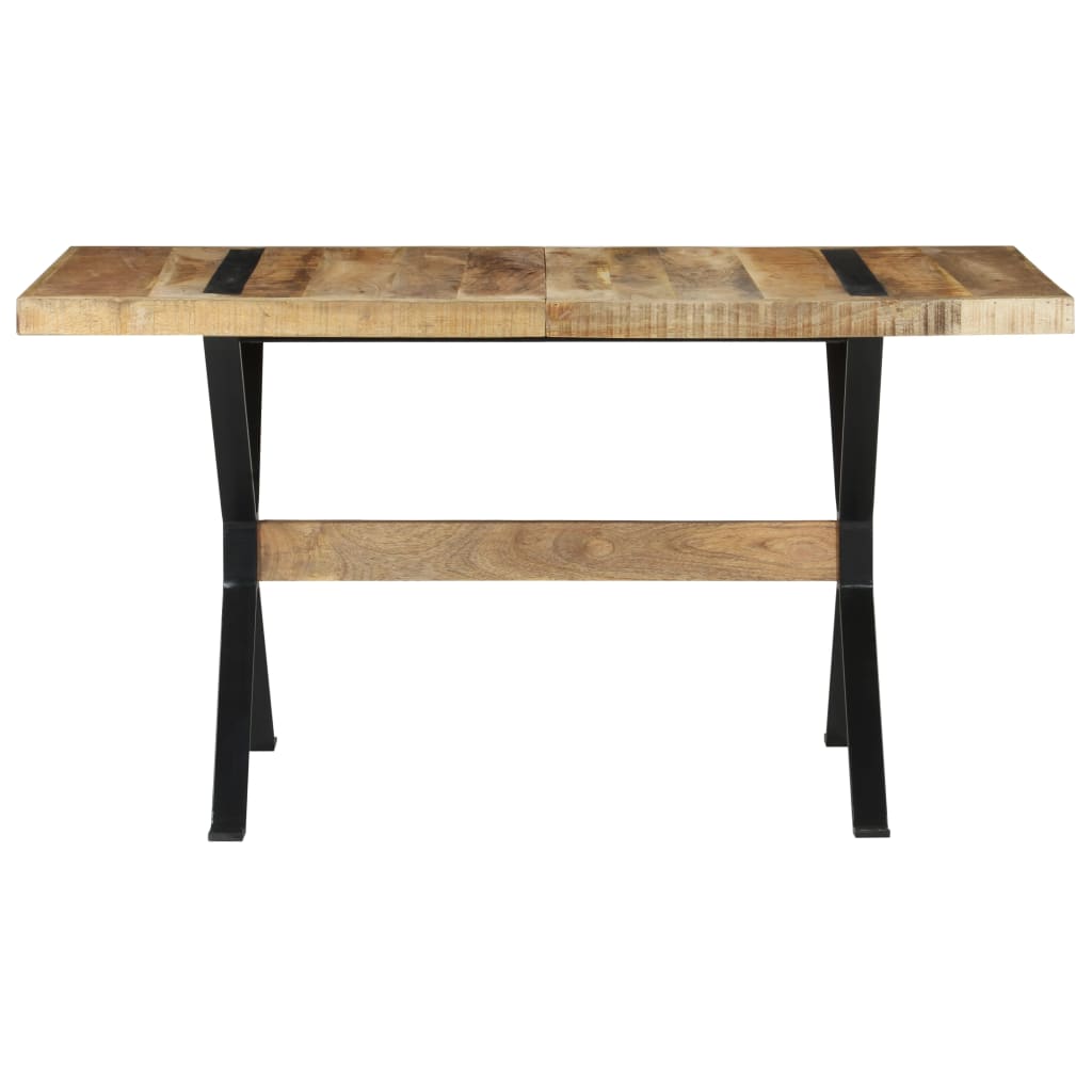 vidaXL Dining Table 55.1"x27.6"x29.9" Rough Mango Wood-1