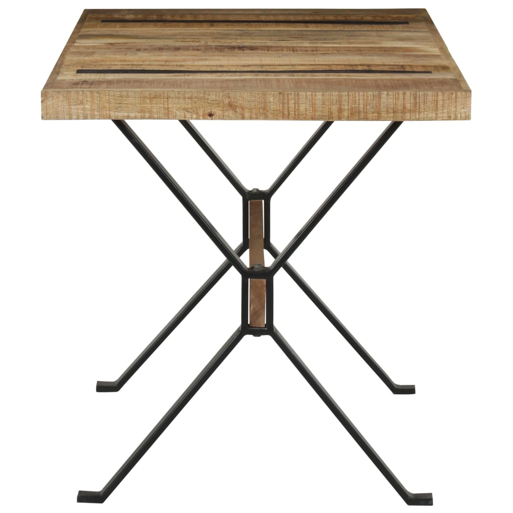 vidaXL Dining Table 55.1"x27.6"x29.9" Rough Mango Wood-2