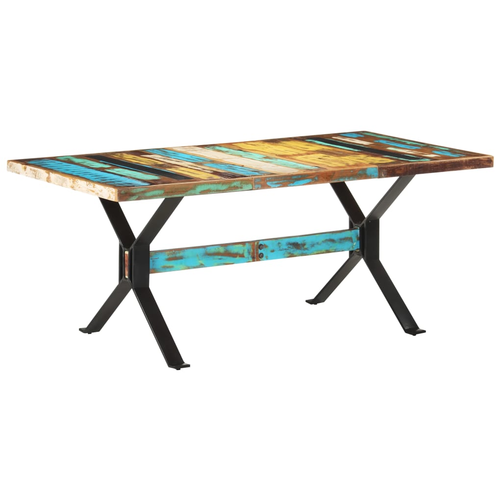 vidaXL Dining Table 70.9"x35.4"x29.9" Solid Reclaimed Wood-6