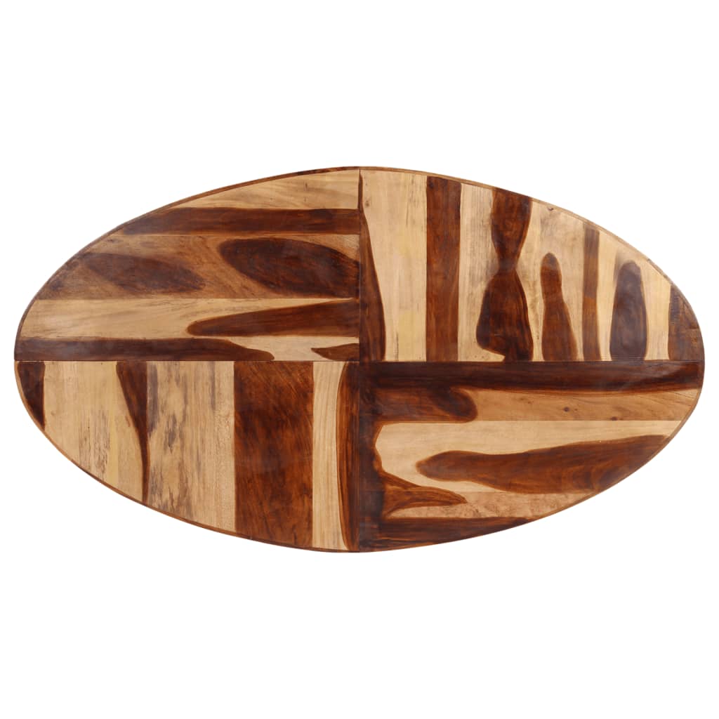 vidaXL Dining Table 63"x35.4"x29.5" Solid Acacia Wood with Sheesham Finish-1