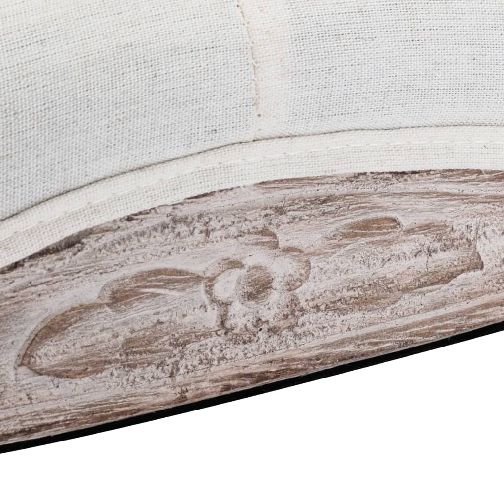 vidaXL Bench Linen & Solid Wood Furniture Multi Colors 43.3"x15"/59.1"x15.7"-25