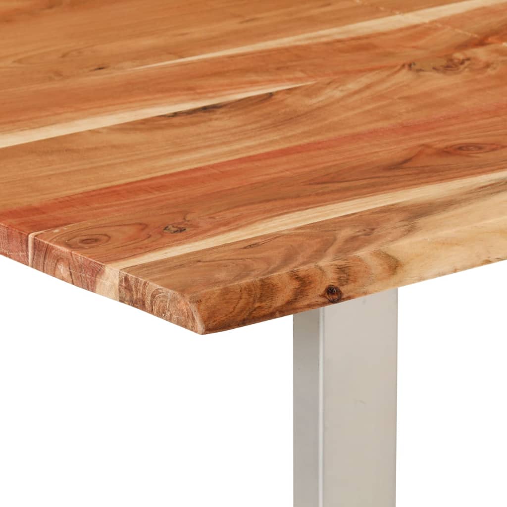 vidaXL Dining Table 55.1"x27.6"x29.9" Solid Wood Acacia-3