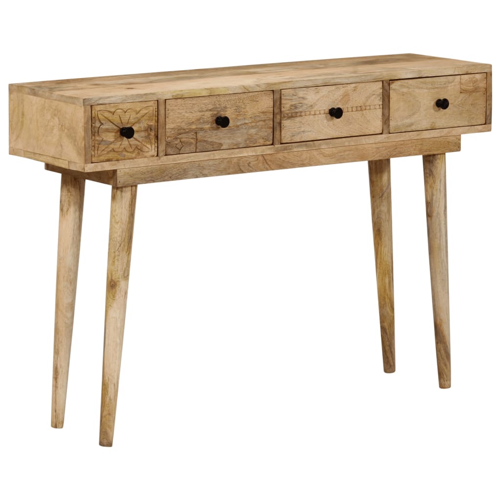 vidaXL Console Table 43.3"x11.8"x29.5" Solid Wood Mango-1