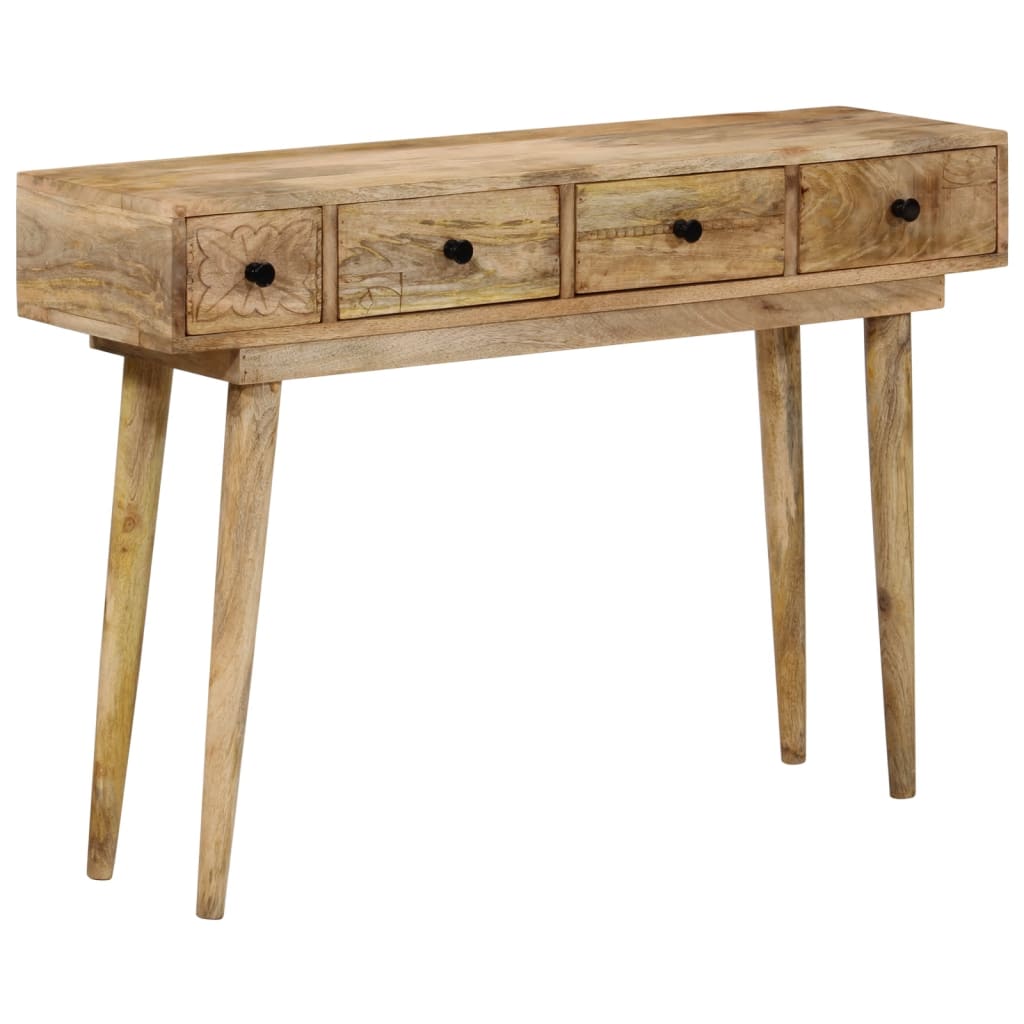 vidaXL Console Table 43.3"x11.8"x29.5" Solid Wood Mango-3