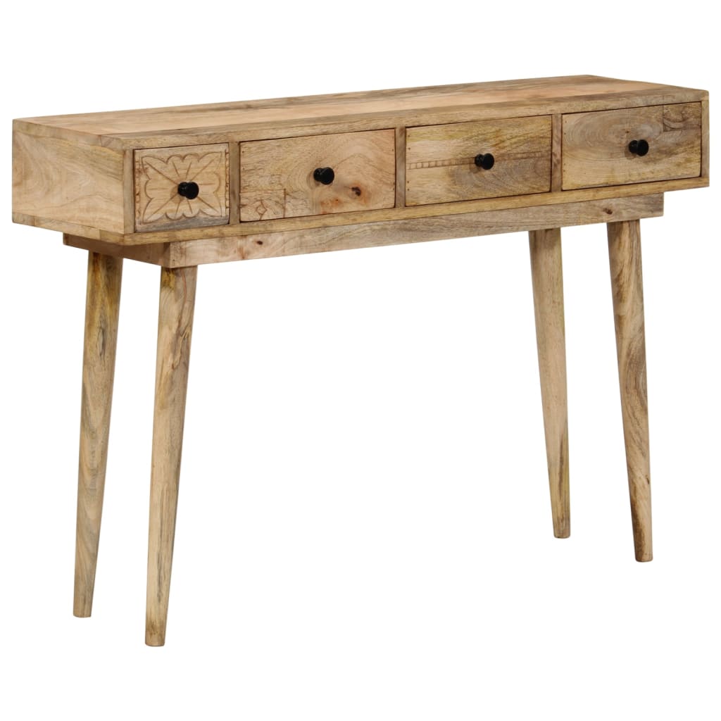 vidaXL Console Table 43.3"x11.8"x29.5" Solid Wood Mango-4
