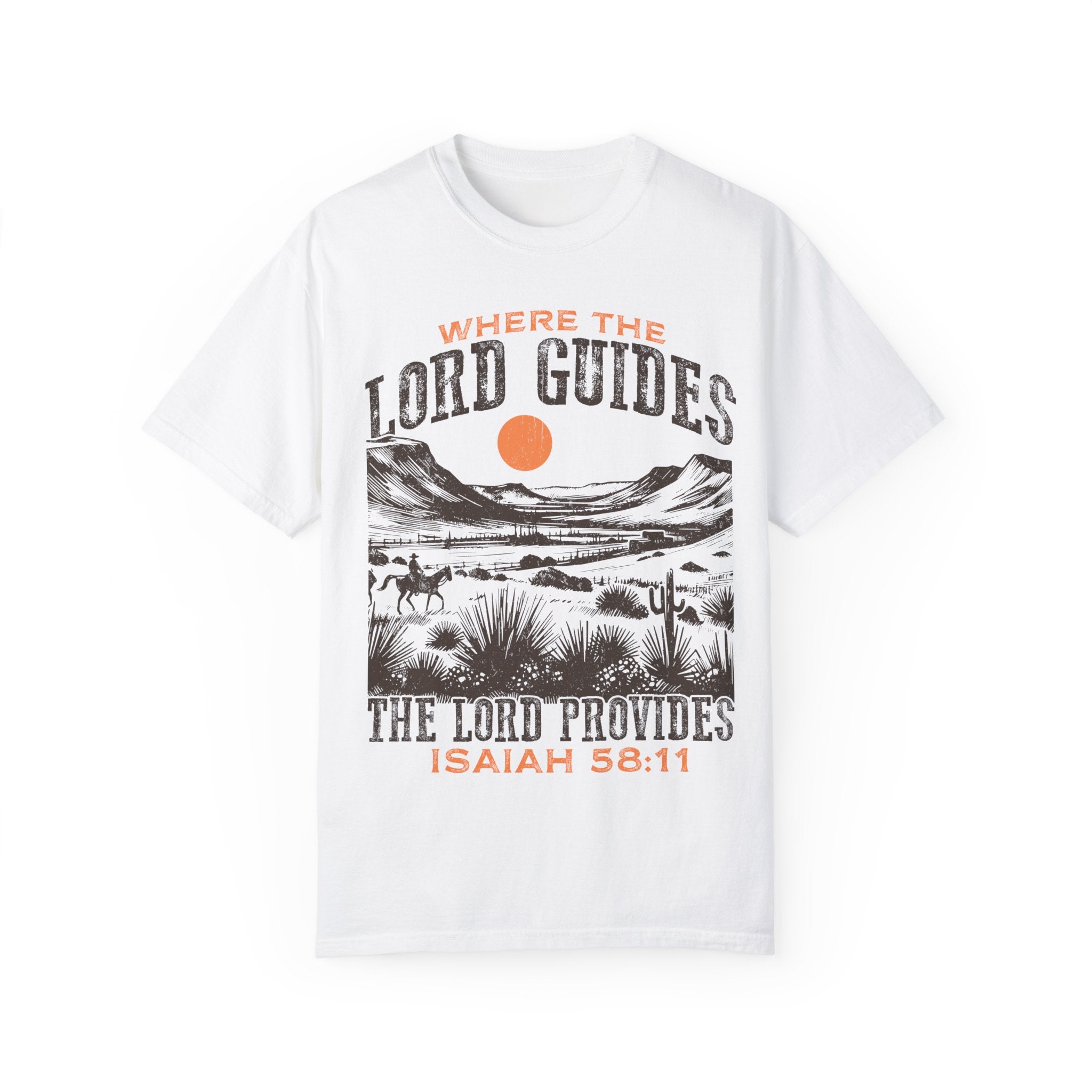 Where The Lord Guides the Lord Provides T-shirt, Christian Tee