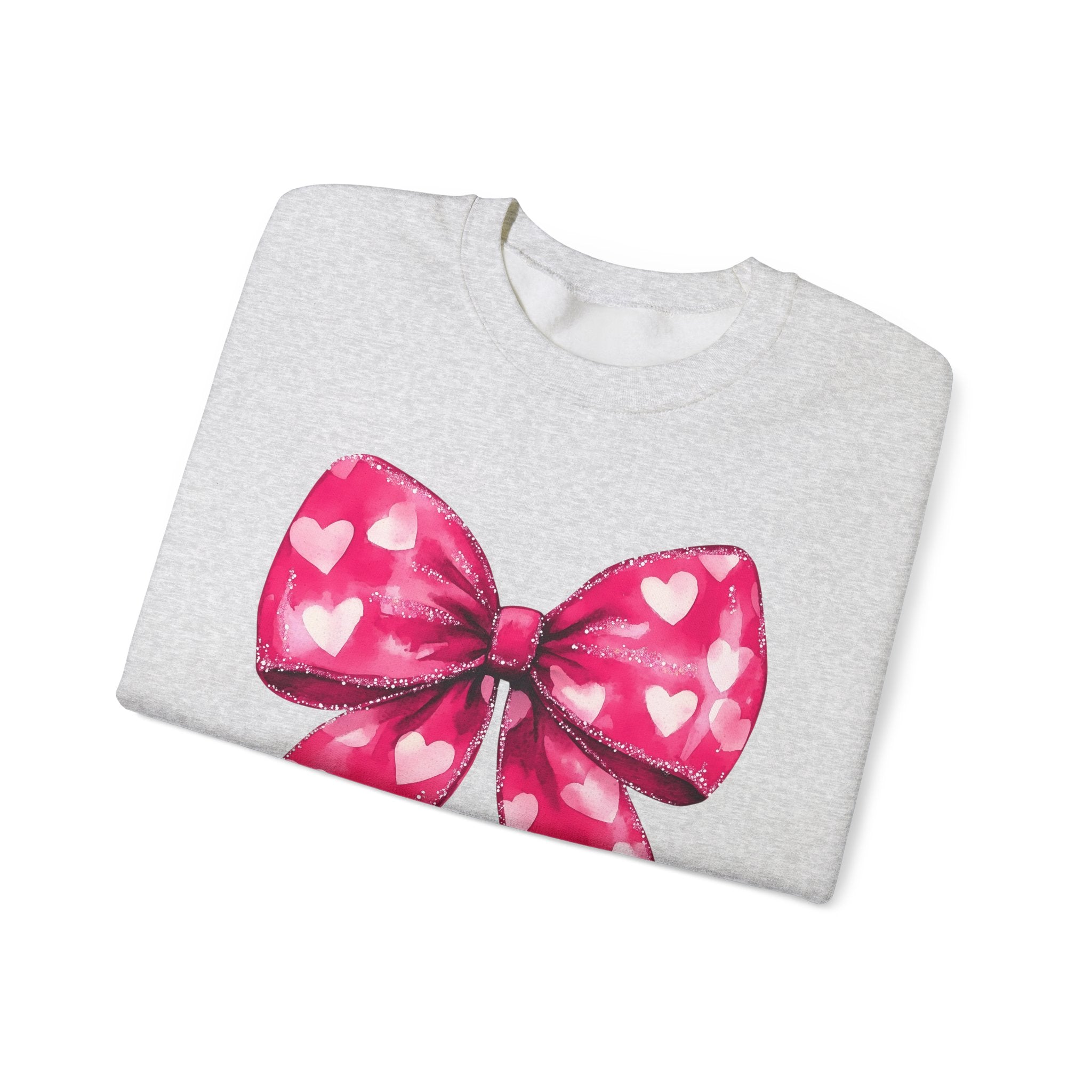 Hot Pink Coquette Bow Sweatshirt for Valentine&