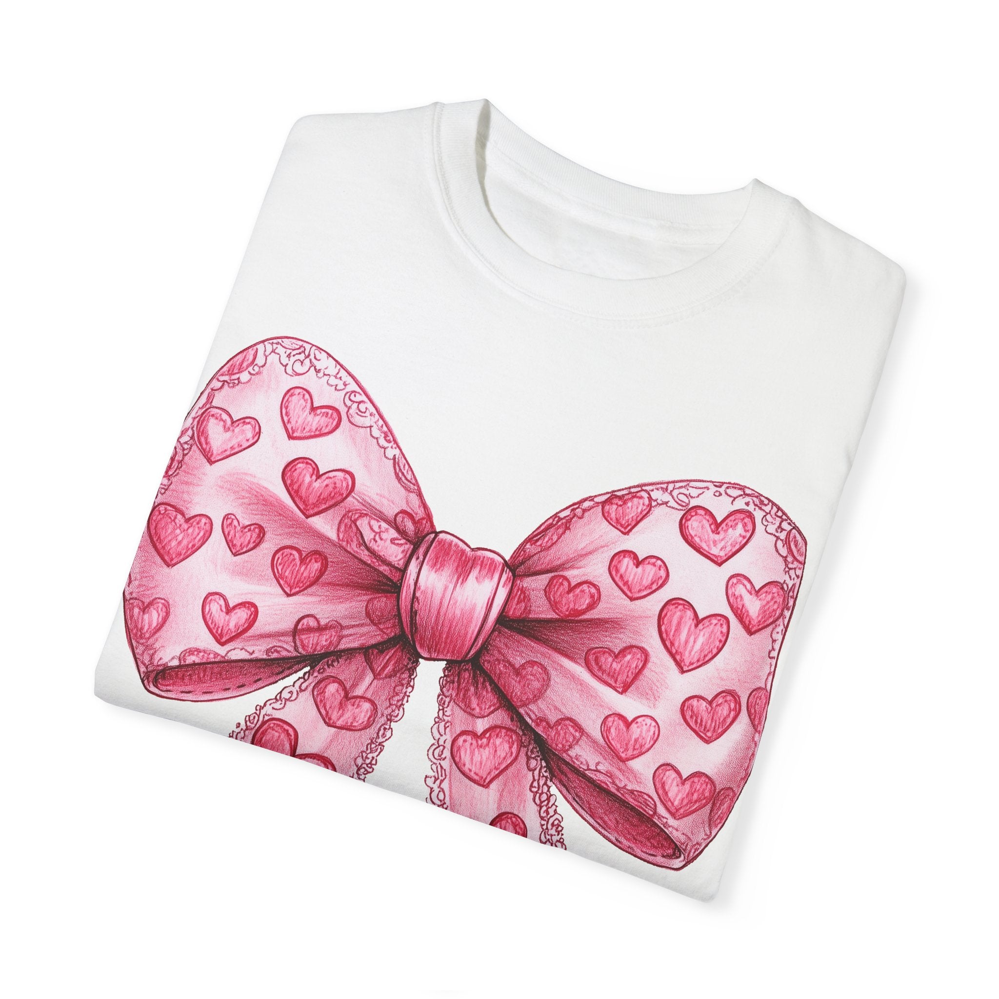 Coquette Bow Valentine Hearts T-shirt