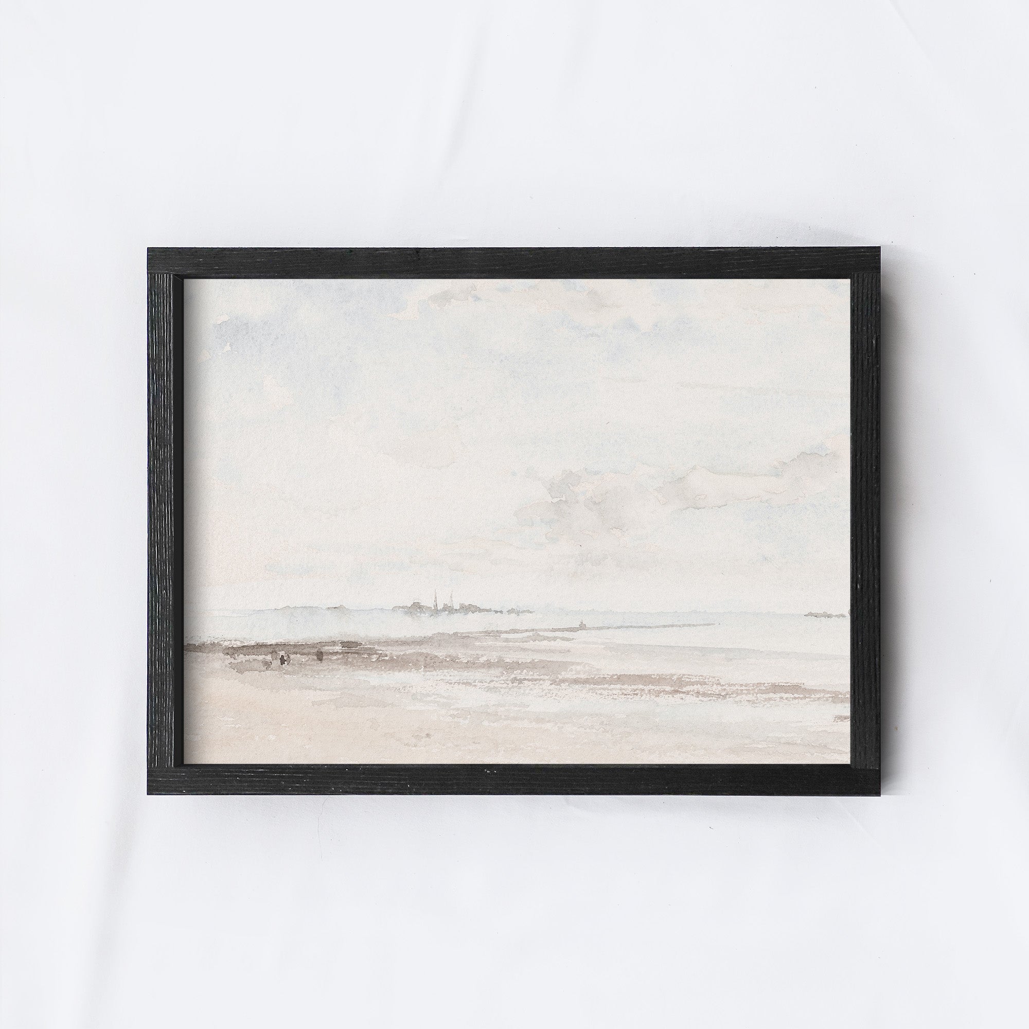 Vintage Print Framed | Seascape Coastal Wall Art Painting A119-4