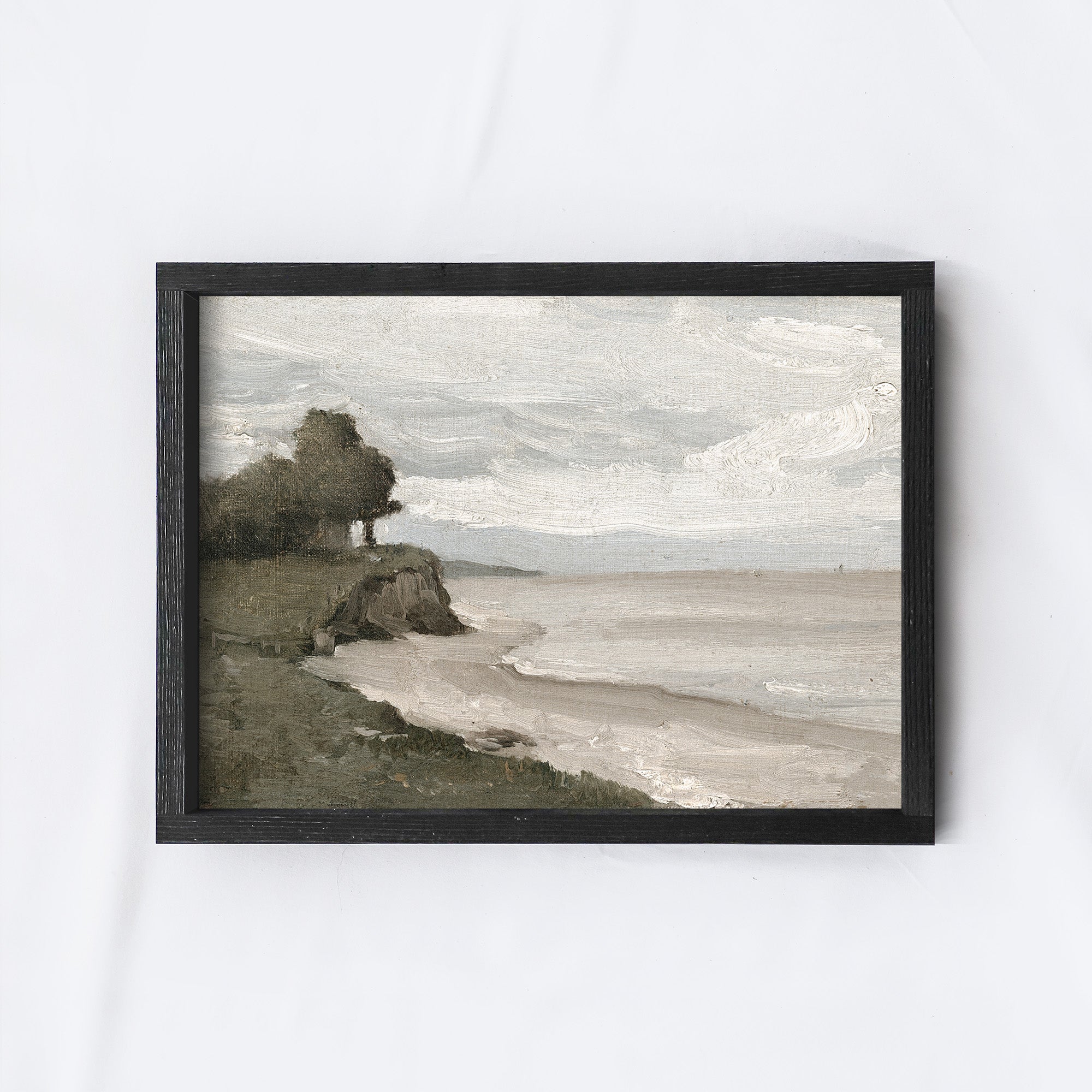 Vintage Coastal Sea Painting | Coastal Art Print A199-2