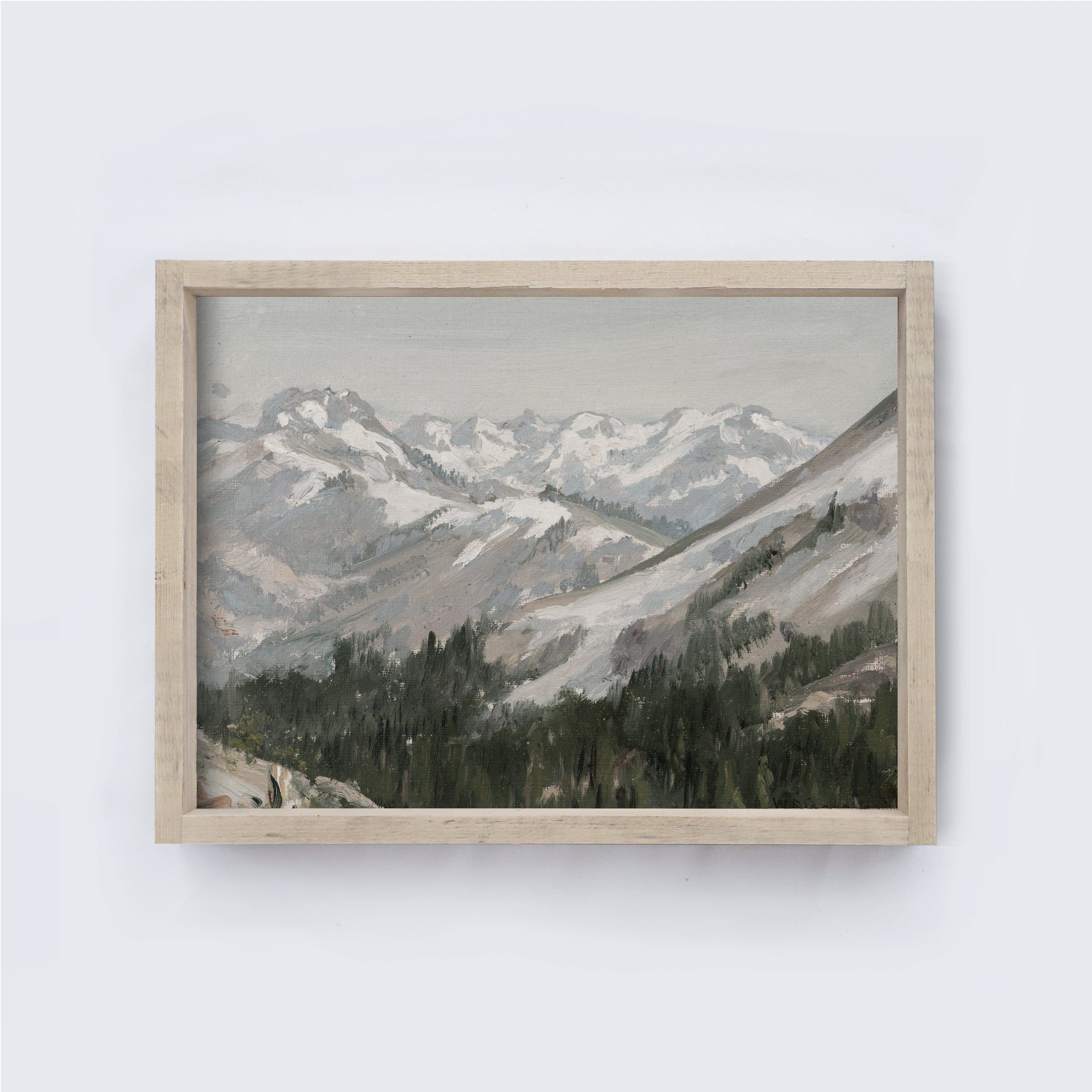 Vintage Mountain Painting A266-0