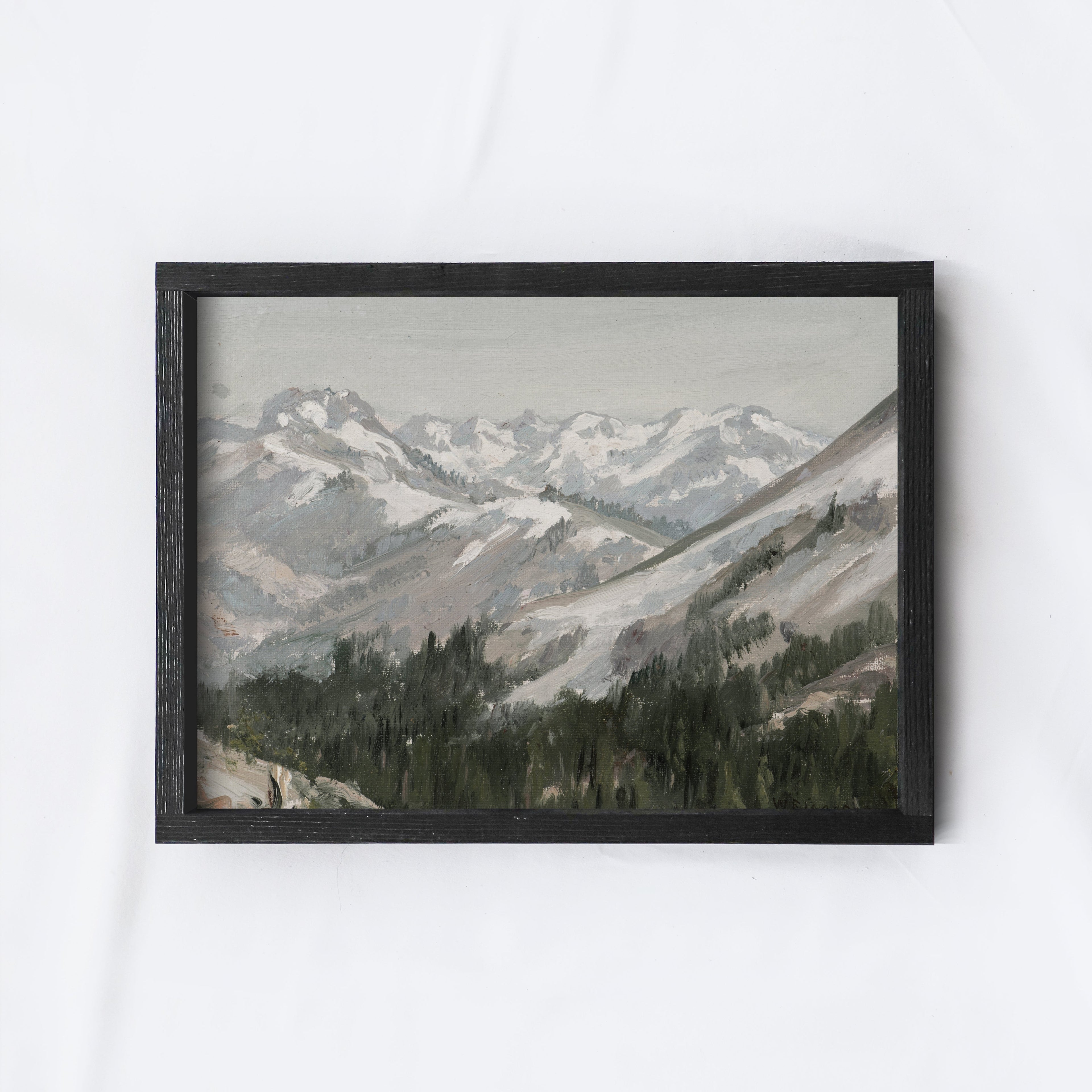 Vintage Mountain Painting A266-1