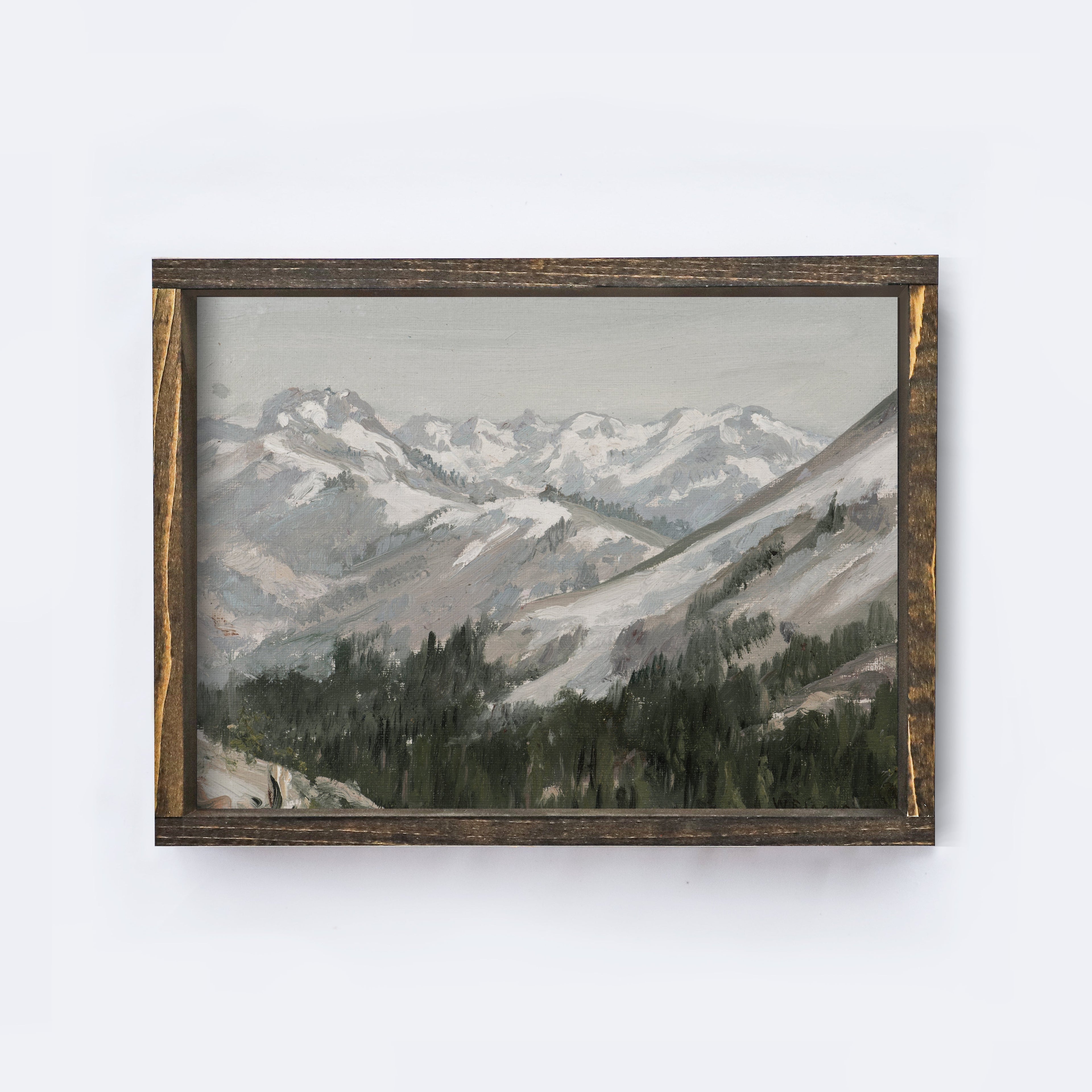 Vintage Mountain Painting A266-2