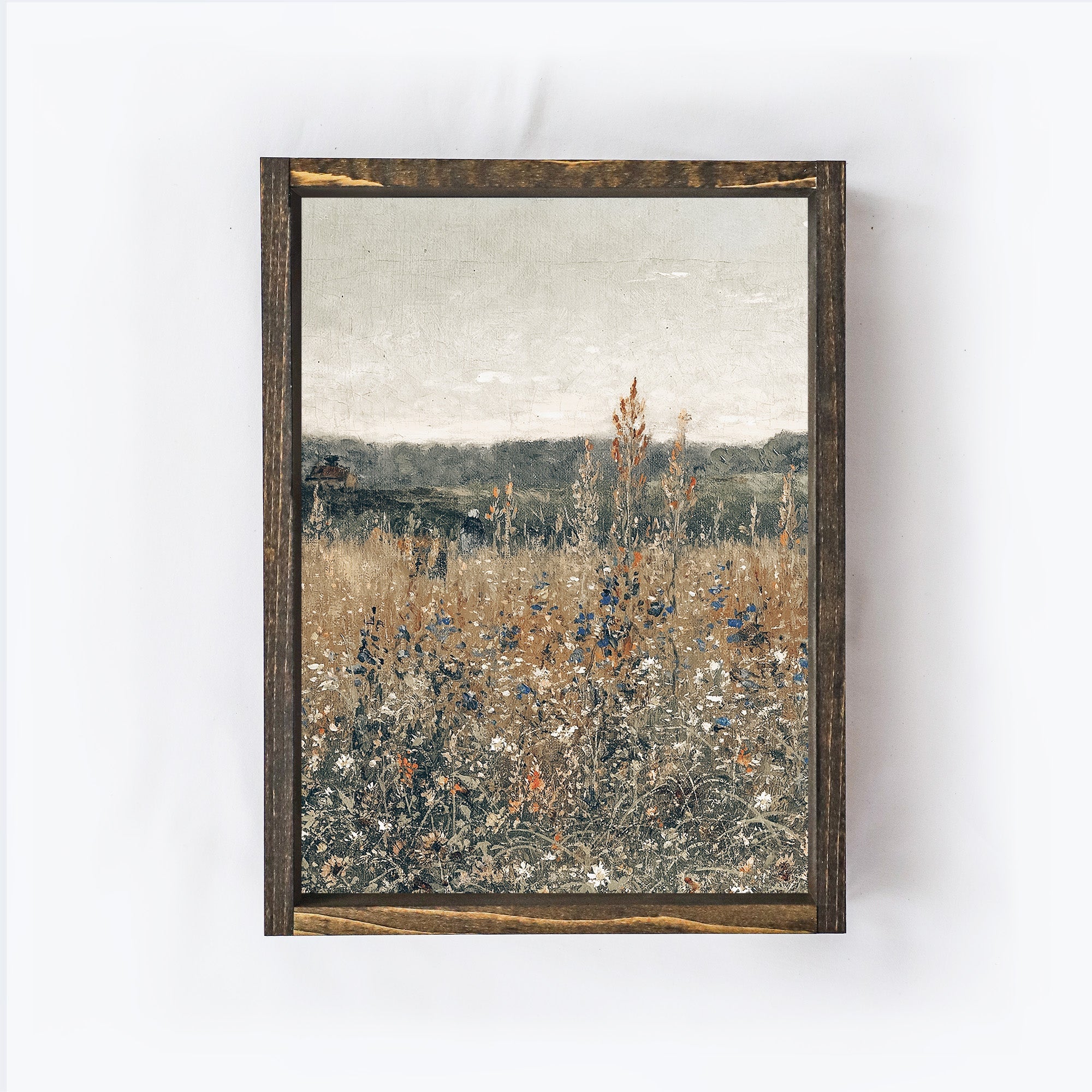 Vintage Wildflower Field Painting A32-2