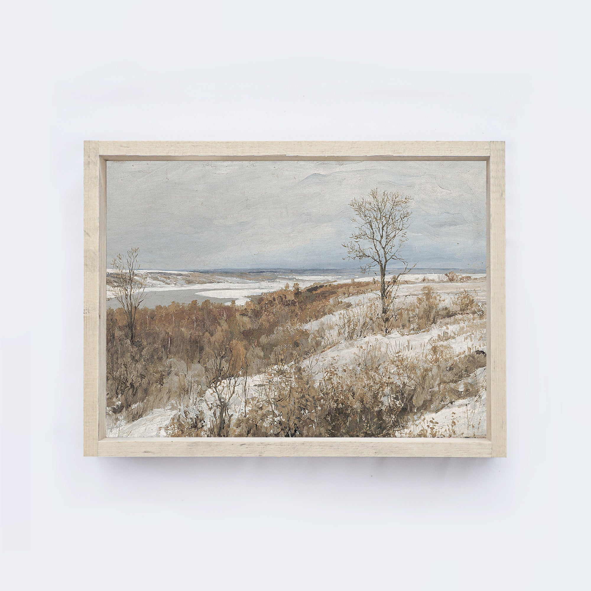 Vintage Winter Scenery Painting A69-0