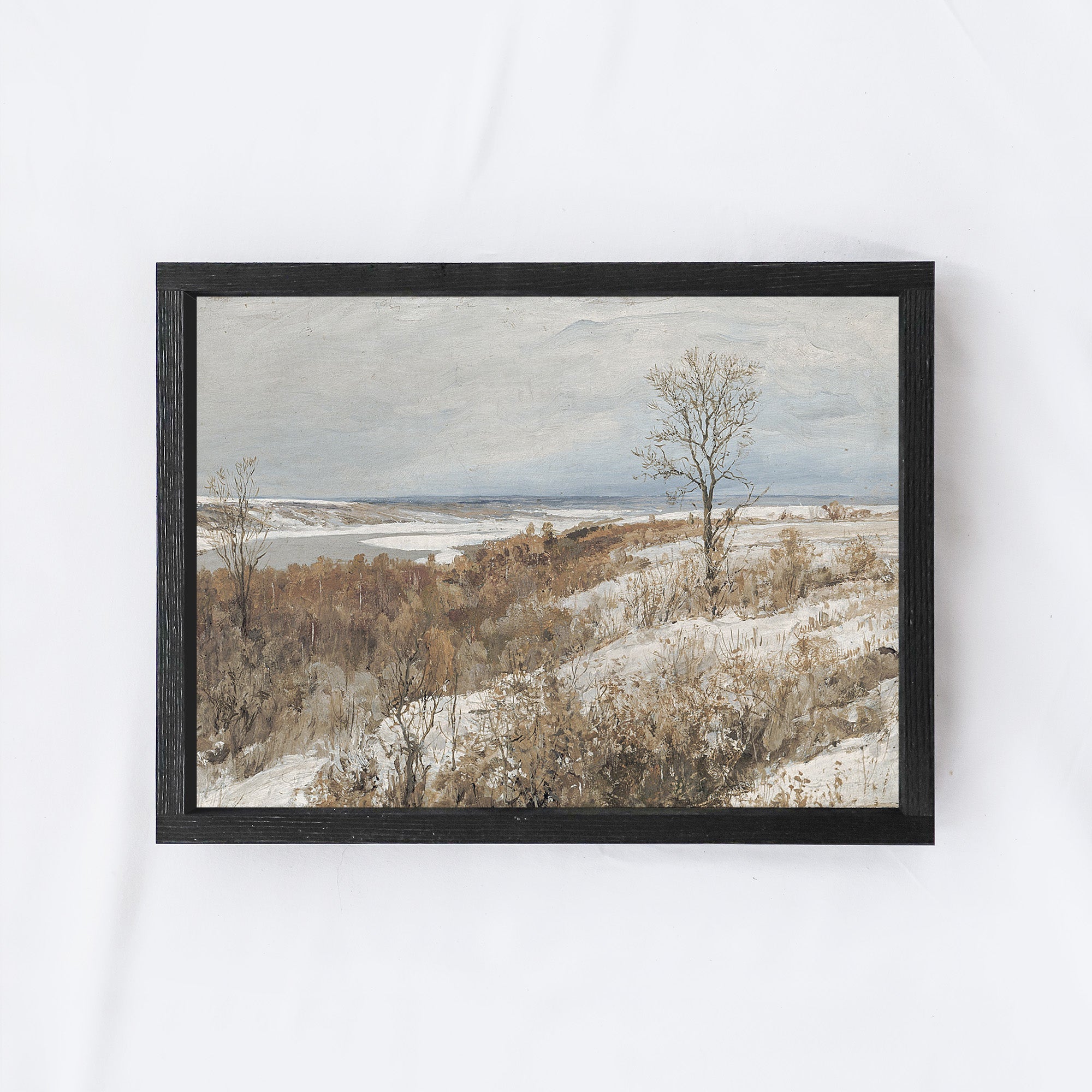 Vintage Winter Scenery Painting A69-1